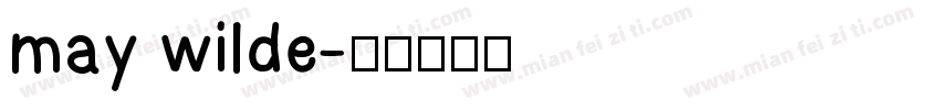 may wilde字体转换